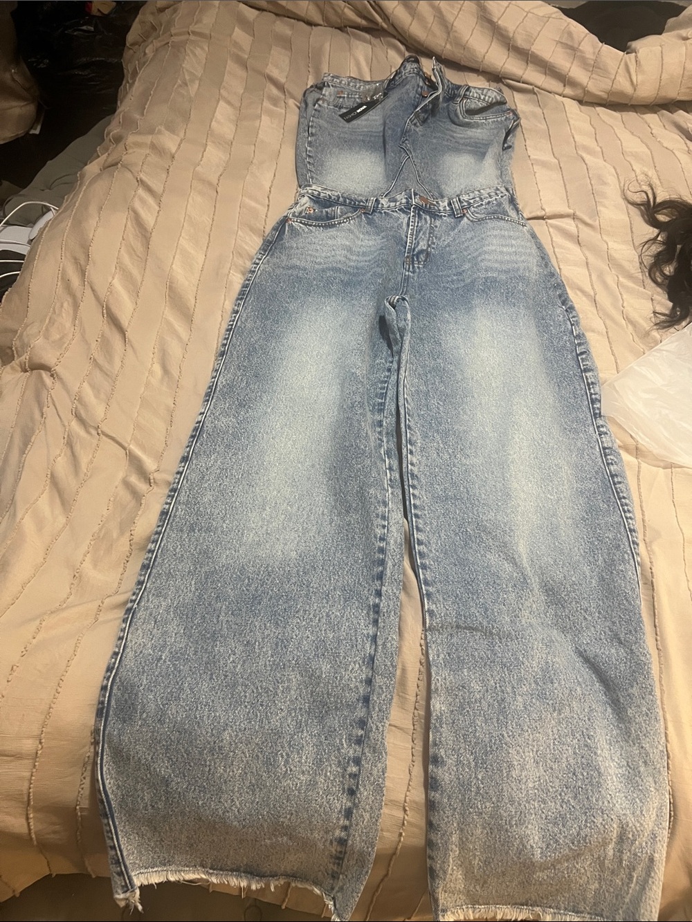 Fashion Nova Wide Leg Light Wash High-Rise Jeans